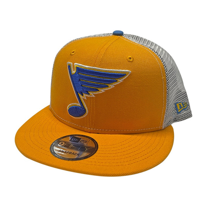 ST. LOUIS BLUES NEW ERA 9FIFTY NOTE MESH SNAPBACK - YELLOW Hat New Era   