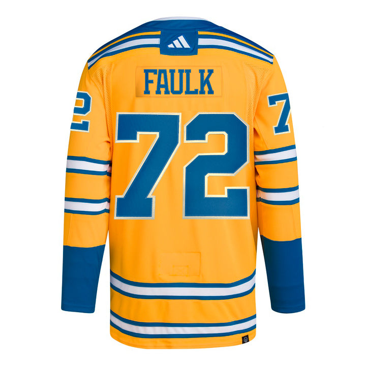 ST. LOUIS BLUES ADIDAS AUTHENTIC REVERSE RETRO FAULK 72 HEAT PRESS JERSEY