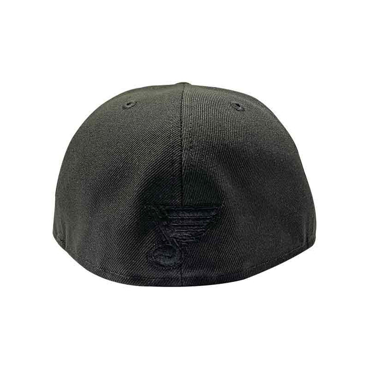 ST. LOUIS BLUES NEW ERA 5950 NOTE BLACK ON BLACK FITTED HAT Hat New Era   