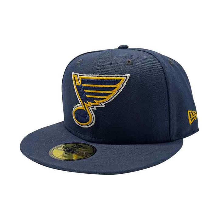 ST. LOUIS BLUES NEW ERA 5950 NOTE FC NAVY FITTED HAT - NAVY