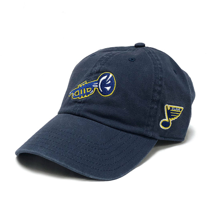 ST. LOUIS BLUES THE NORMAL BRAND TRUMPET DAD HAT STRAPBACK - BLUE Hat The Normal Brand   