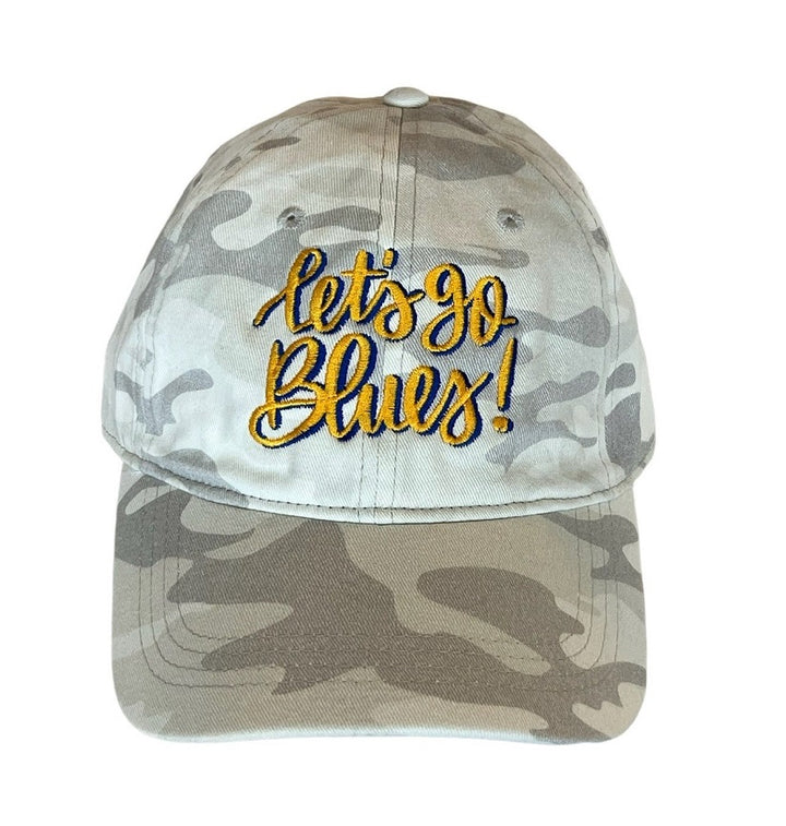 ST. LOUIS BLUES EMILY STAHL LET'S GO BLUES STRAPBACK HAT - ARCTIC CAMO