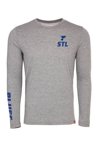 Sportiqe Blues Comfy T Tri Blend Long Sleeve  Sportiqe Small Grey 