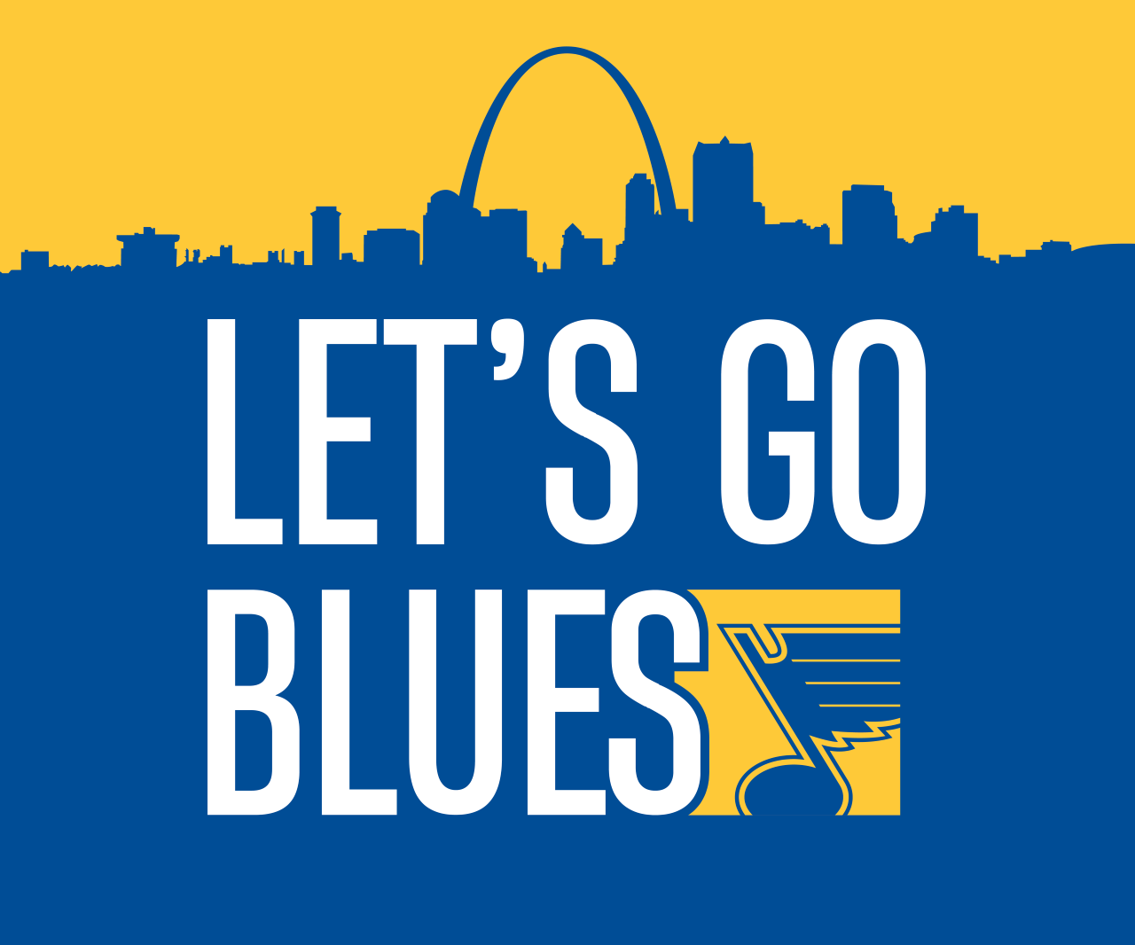 ST. LOUIS BLUES LET'S GO BLUES RALLY TOWEL – STL Authentics