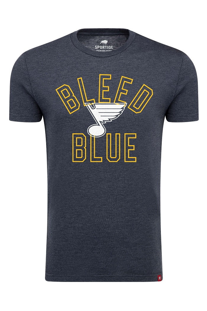 ST. LOUIS BLUES SPORTIQE BLEED BLUE COMFY TEE- SAPPHIRE