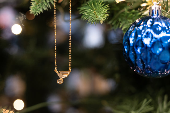 St. Louis Blues Lusso Gold Plate Note Necklace Accessories Lusso   
