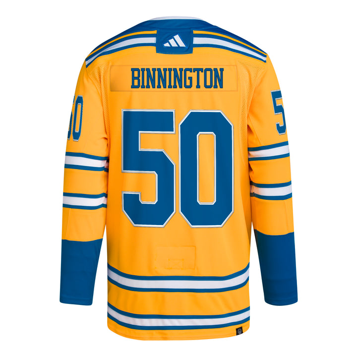 ST. LOUIS BLUES ADIDAS AUTHENTIC REVERSE RETRO BINNINGTON 50 JERSEY