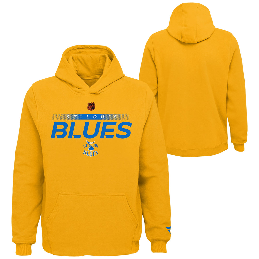 ST. LOUIS BLUES OUTERSTUFF REVERSE RETRO KIDS HOODIE - YELLOW