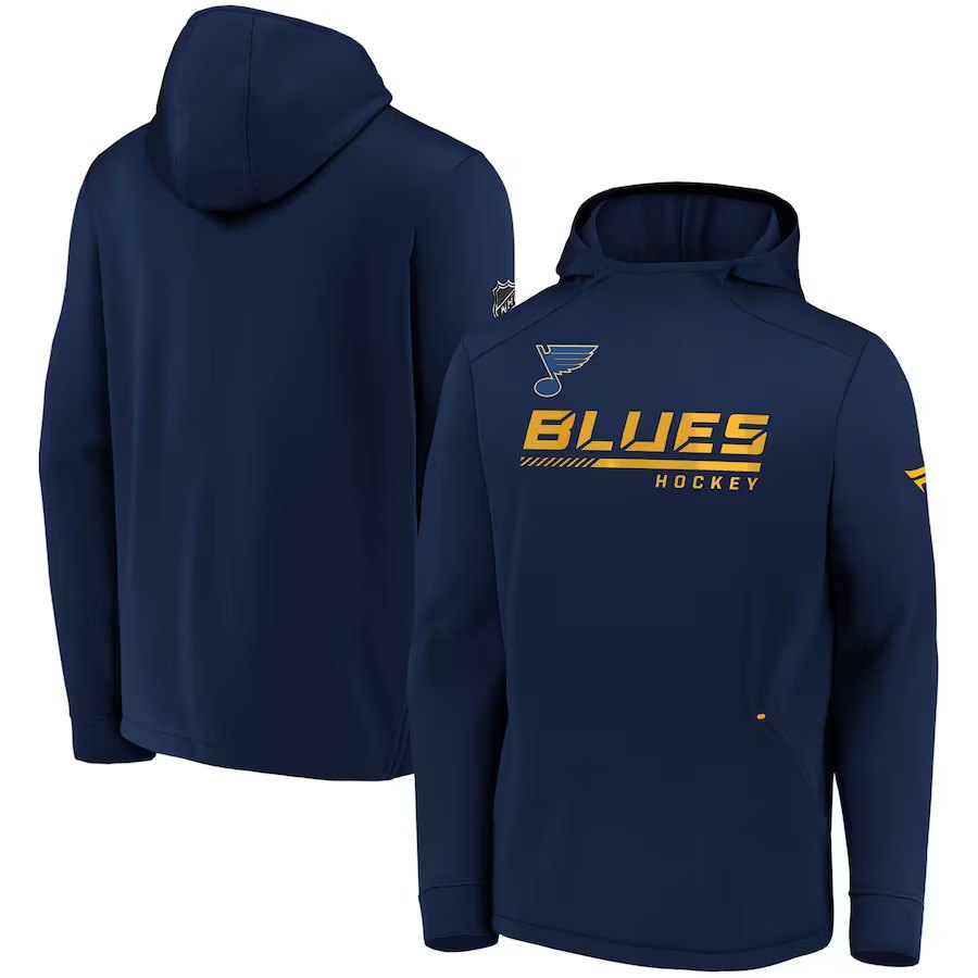 ST. LOUIS BLUES FANATICS AUTHENTIC PRO LOCKER ROOM PULL OVER HOODIE - YOUTH