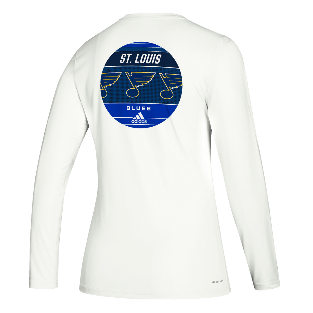 St. Louis Blues Women's Adidas Long Sleeve Repeat Tee