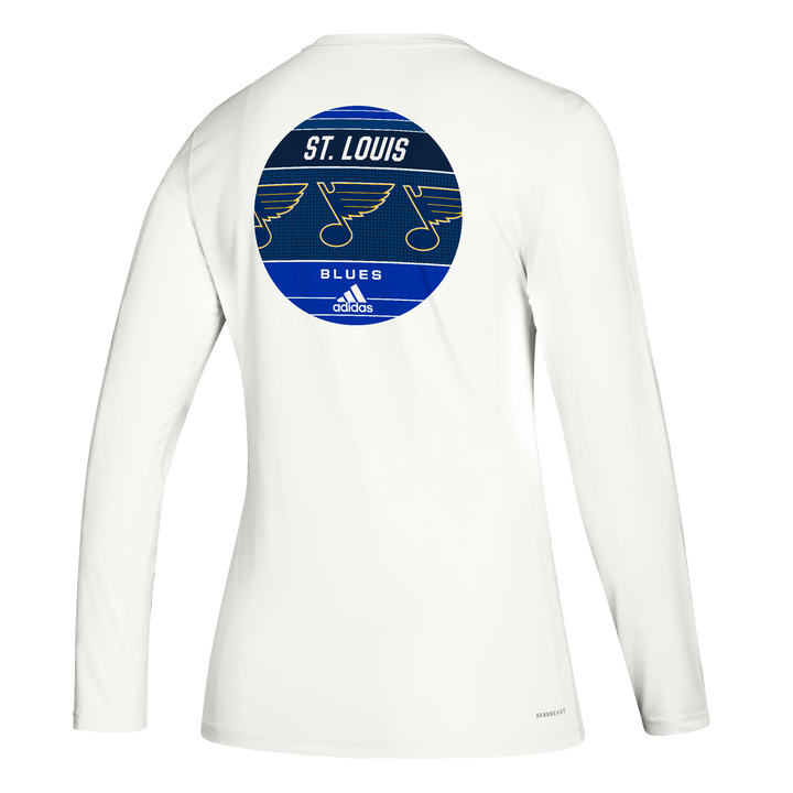 St. Louis Blues Women's Adidas Long Sleeve Repeat Tee