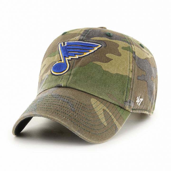 ST. LOUIS BLUES ’47 NOTE CLEAN UP ADJUSTABLE HAT- CAMO