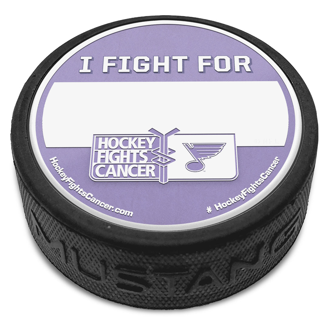 ST. LOUIS BLUES I FIGHT FOR HFC BLACK PUCK Novelties Mustang Products   
