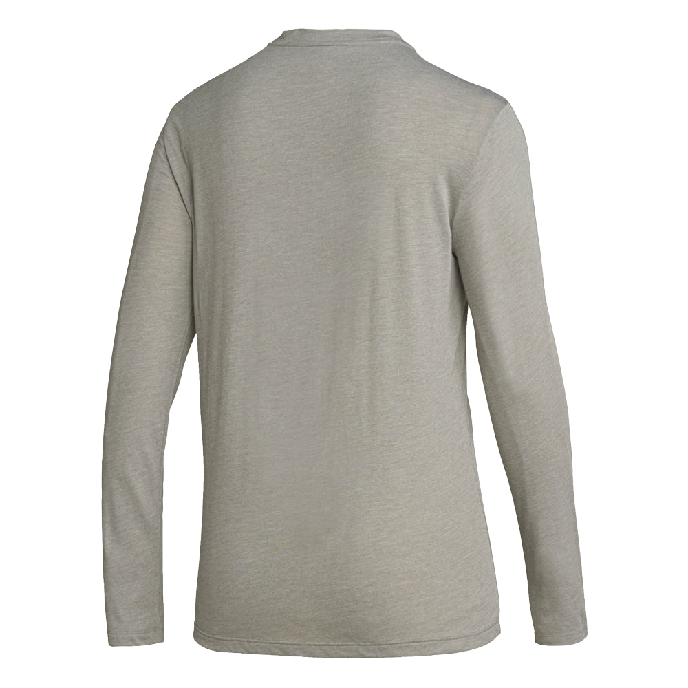 St. Louis Blues Women's Adidas Long Sleeve White Note Tee - Grey Womens adidas   
