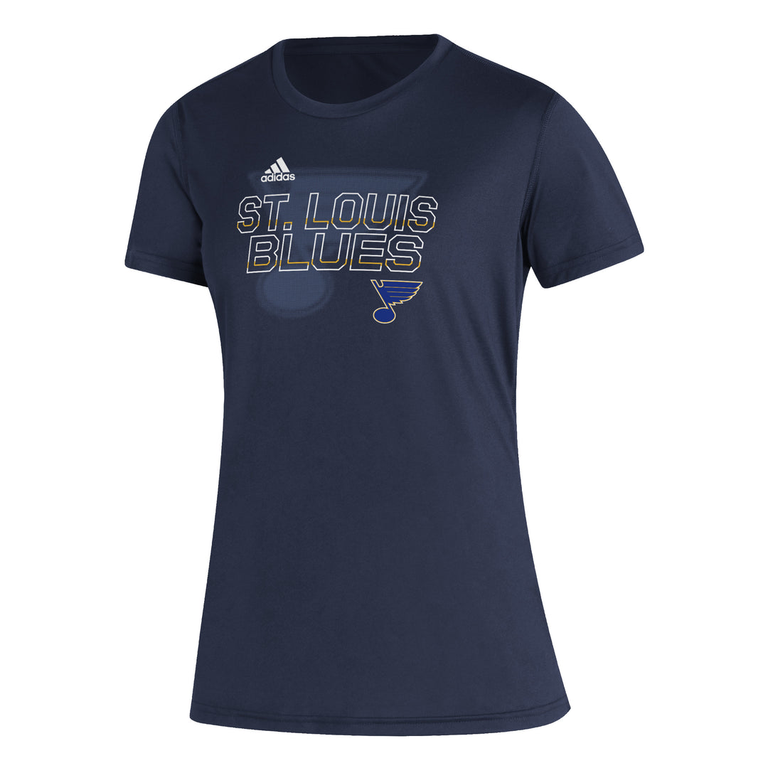 ST. LOUIS BLUES WOMENS ADIDAS TECH TEE - NAVY T-shirt adidas   