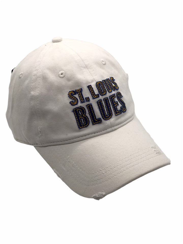 St. Louis Blues Applique Hat - White