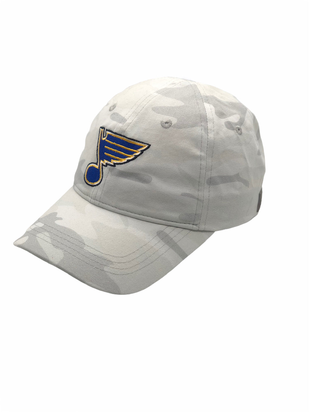 ST. LOUIS BLUES NOTE ADIDAS TONAL ZERODYE STRAPBACK HAT - WHITE