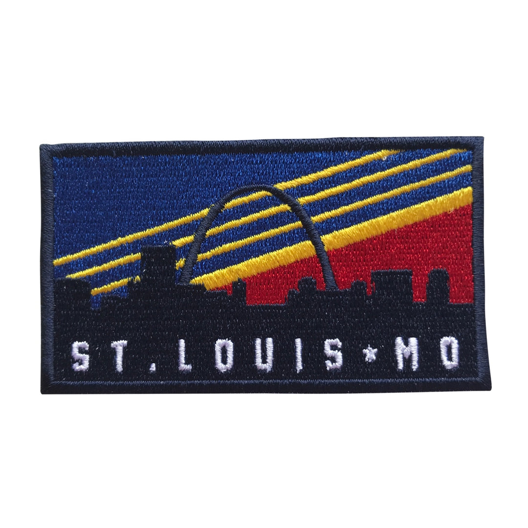 St. Louis MO Skyline Retro Heat Applicated Patch