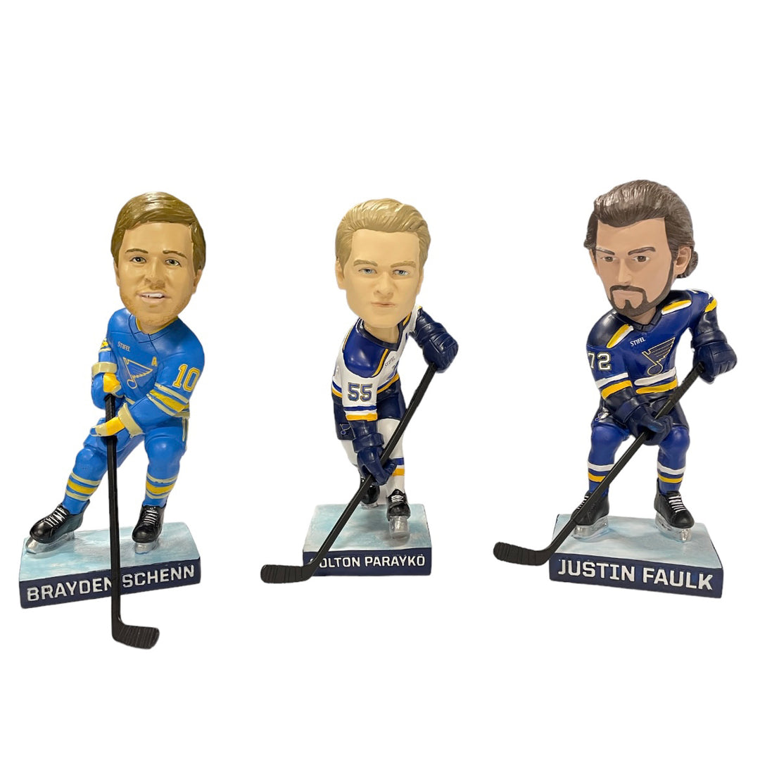 ST. LOUIS BLUES BRAYDEN SCHENN MYSTERY BOBBLEHEAD