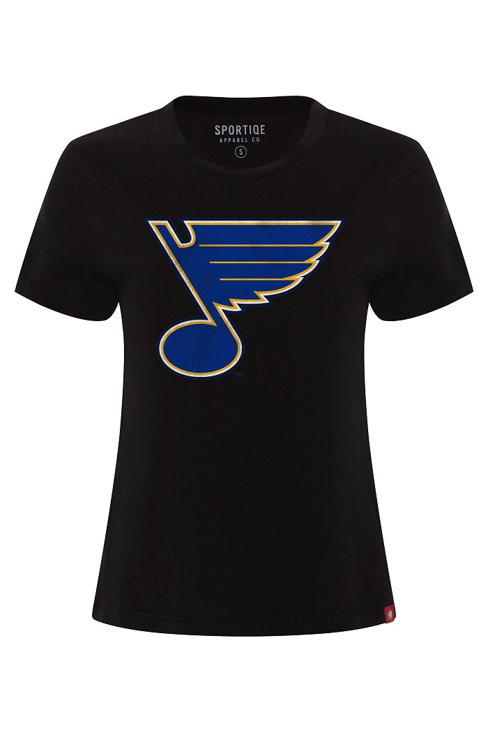 ST. LOUIS BLUES SPORTIQE WOMEN'S NOTE ARCADIA TEE- BLACK T-shirt Sportiqe   