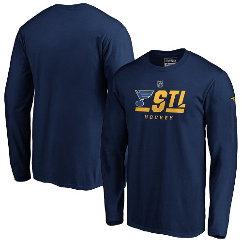 Youth Gold/Blue St. Louis Blues Pro Assist Long Sleeve T-Shirt