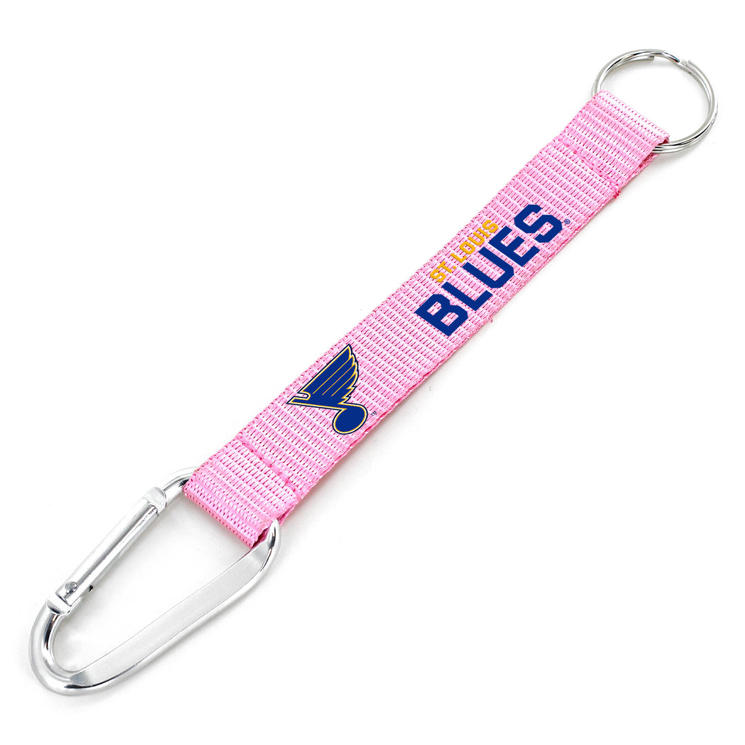 ST. LOUIS BLUES AMINCO CARABINER KEYCHAIN - PINK