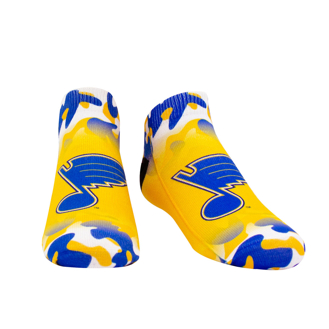 St. Louis Blues Color Camo No Show Socks - STL Authentics