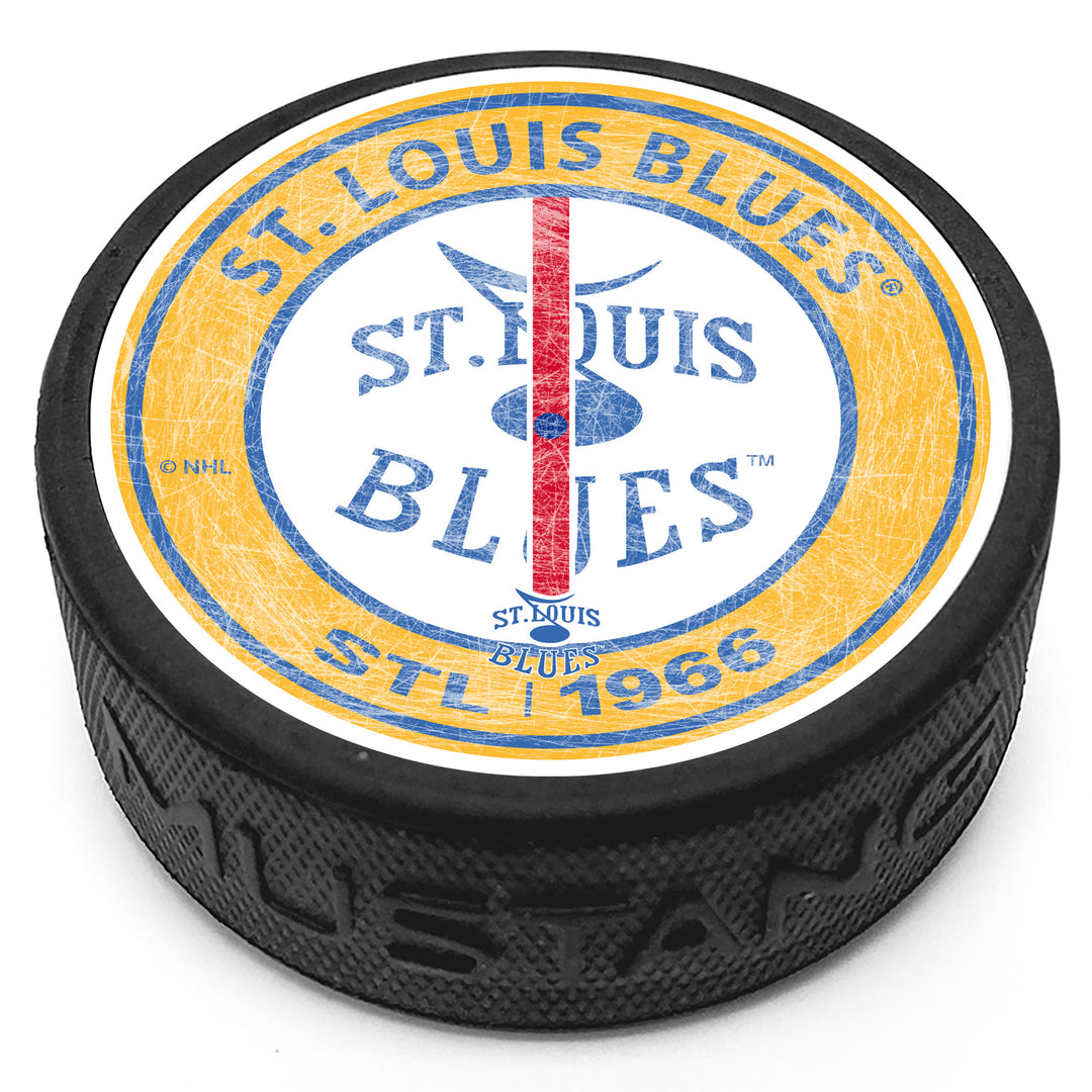 ST. LOUIS BLUES MACINNIS HALL OF FAME PUCK – STL Authentics