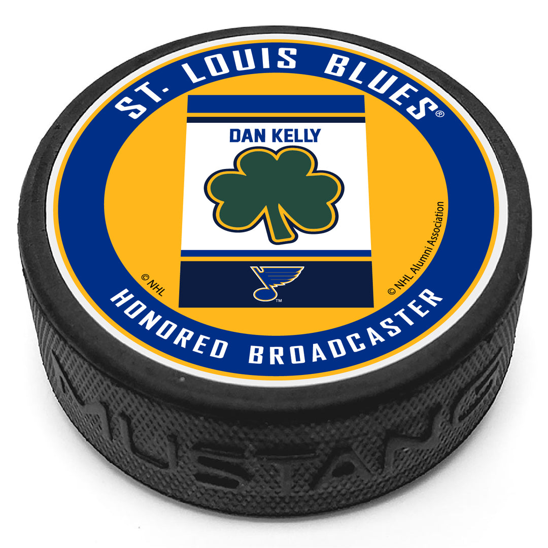 ST. LOUIS BLUES MUSTANG PRODUCTS RAFTER DAN KELLY PUCK Puck Mustang Products   