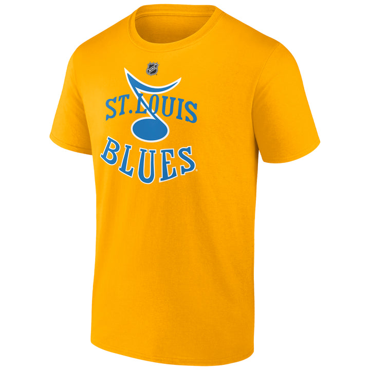 ST. LOUIS BLUES REVERSE RETRO KYROU FANATICS PLAYER TEE - YELLOW