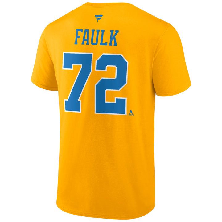ST. LOUIS BLUES REVERSE RETRO FAULK FANATICS PLAYER TEE - YELLOW