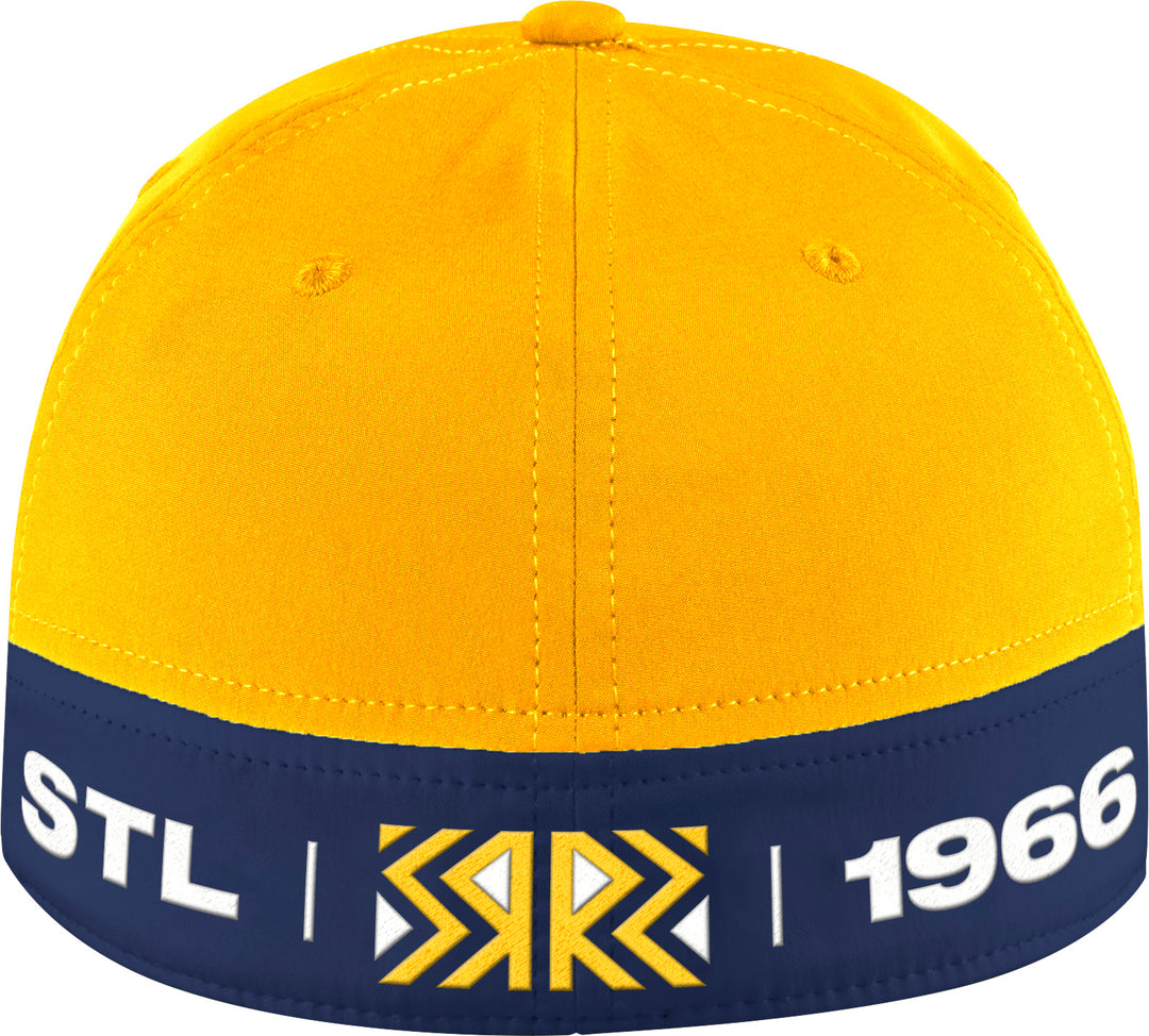 ST. LOUIS BLUES ADIDAS REVERSE RETRO FLEXT FIT HAT - YELLOW Hat adidas   