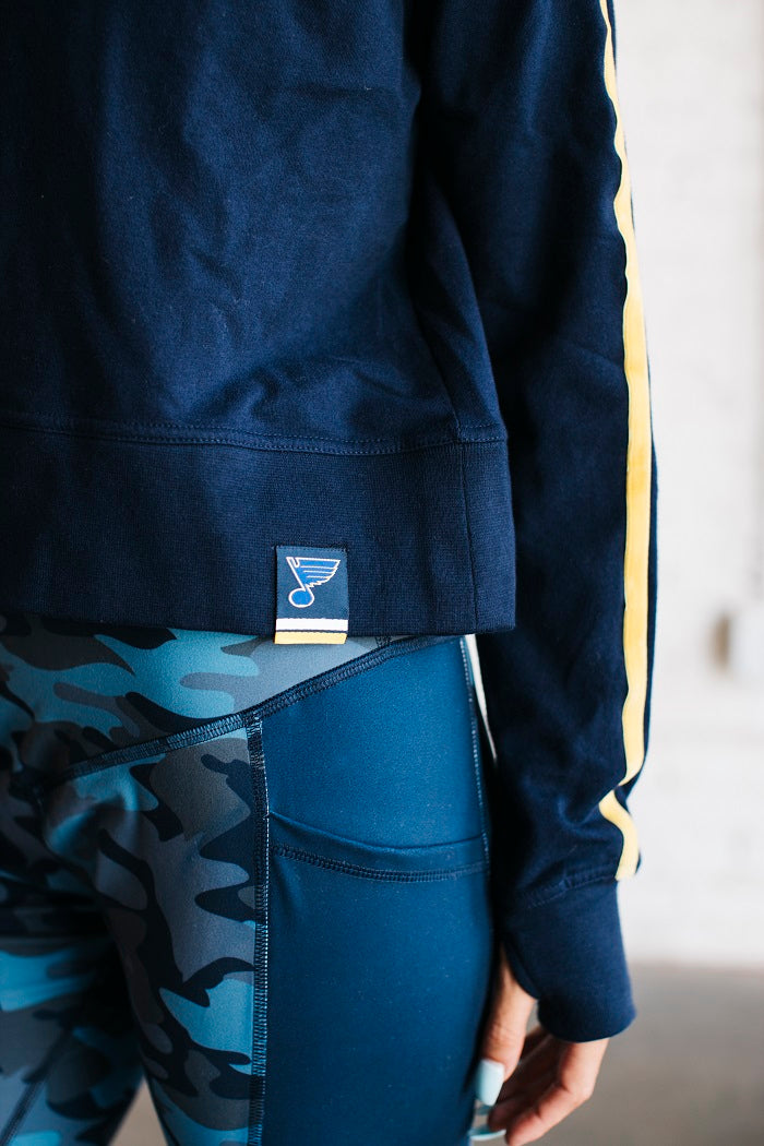 ST. LOUIS BLUES LUSSO STYLE CROPPED CREW Shirts & Tops Lusso   