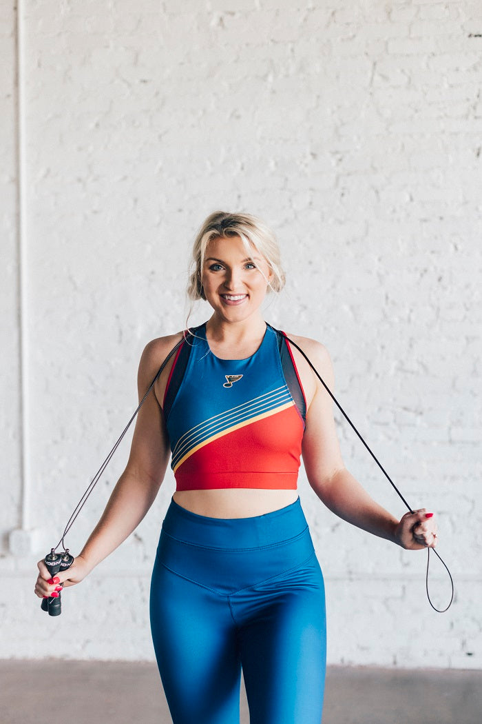 ST. LOUIS BLUES LUSSO STYLE RETRO SPORTS BRA Shirts & Tops Lusso   