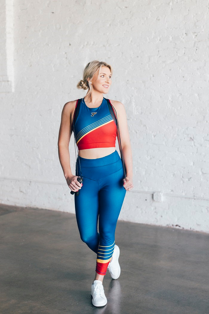 ST. LOUIS BLUES LUSSO STYLE RETRO SPORTS BRA Shirts & Tops Lusso   