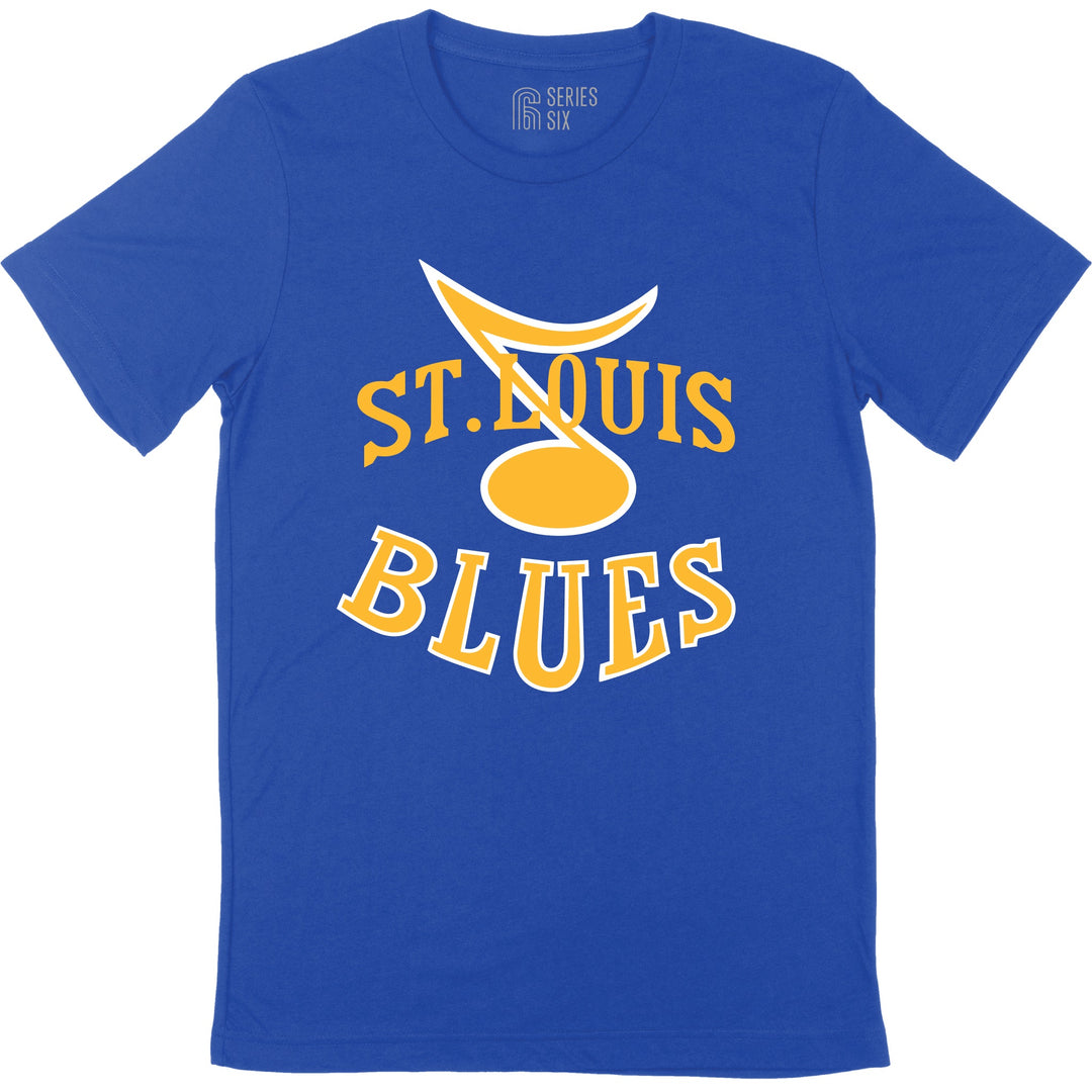 ST. LOUIS BLUES SERIES SIX REVERSE RETRO TEE - ROYAL BLUE