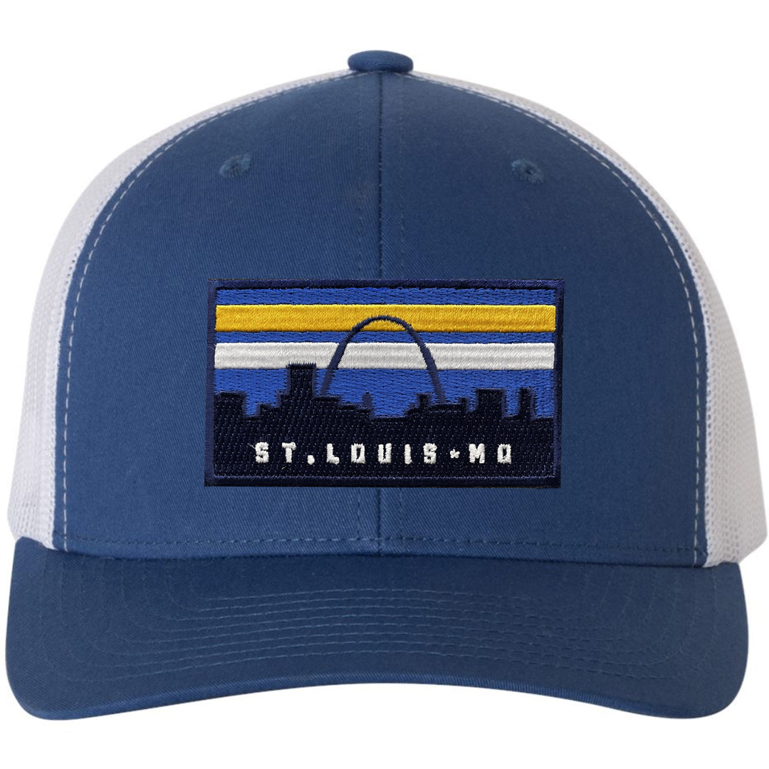 ST. LOUIS BLUES SKYLINE SERIES SIX MESH SNAPBACK - BLUE