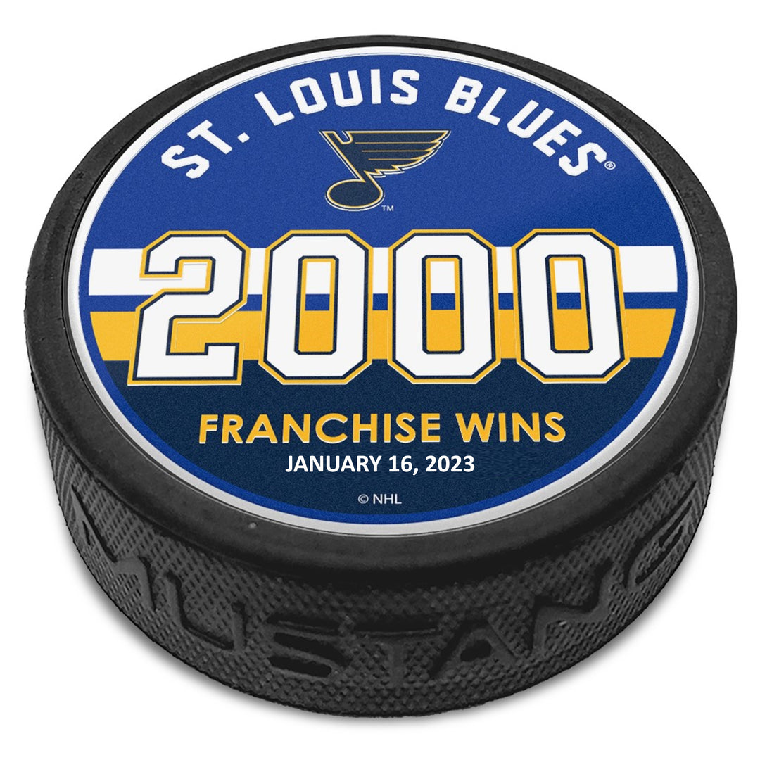 ST. LOUIS BLUES 2000th VICTORY PUCK - JANUARY 16, 2023