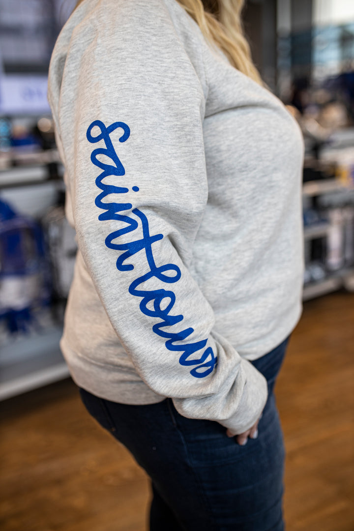 ST. LOUIS BLUES EMILY STAHL SCRIPTY CREW - GREY