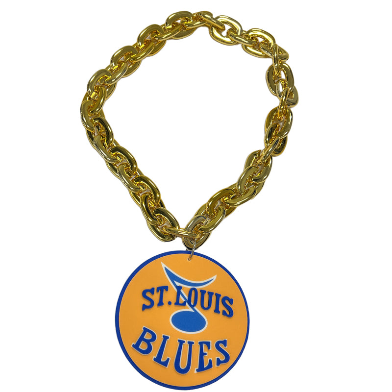 ST. LOUIS BLUES 3D REVERSE RETRO FAN CHAIN - GOLD