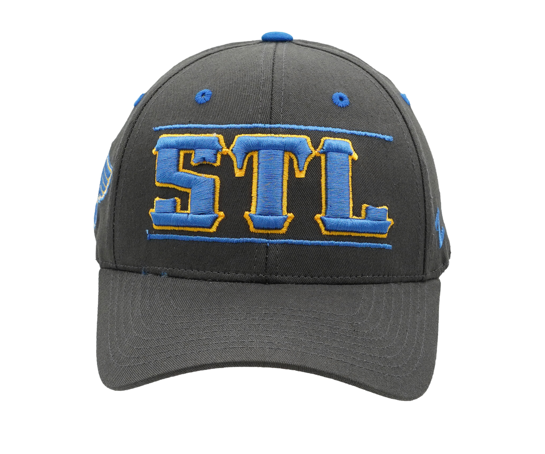 ST. LOUIS BLUES ZEPHYR CITADEL SNAPBACK HAT- CHARCOAL Hat Zephyr   
