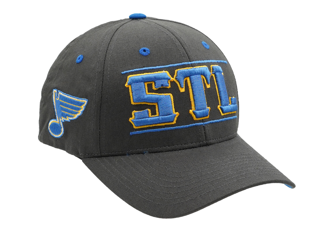 ST. LOUIS BLUES ZEPHYR CITADEL SNAPBACK HAT- CHARCOAL