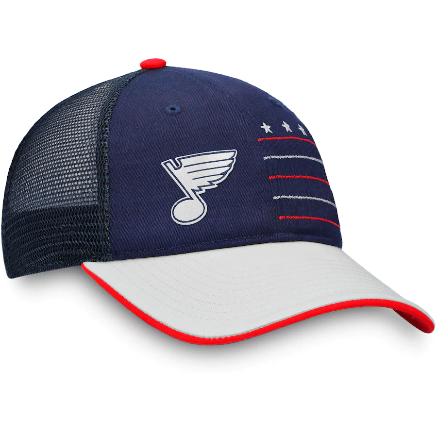 Fanatics Branded St. Louis Blues Waving Flag Trucker Snapback Hat