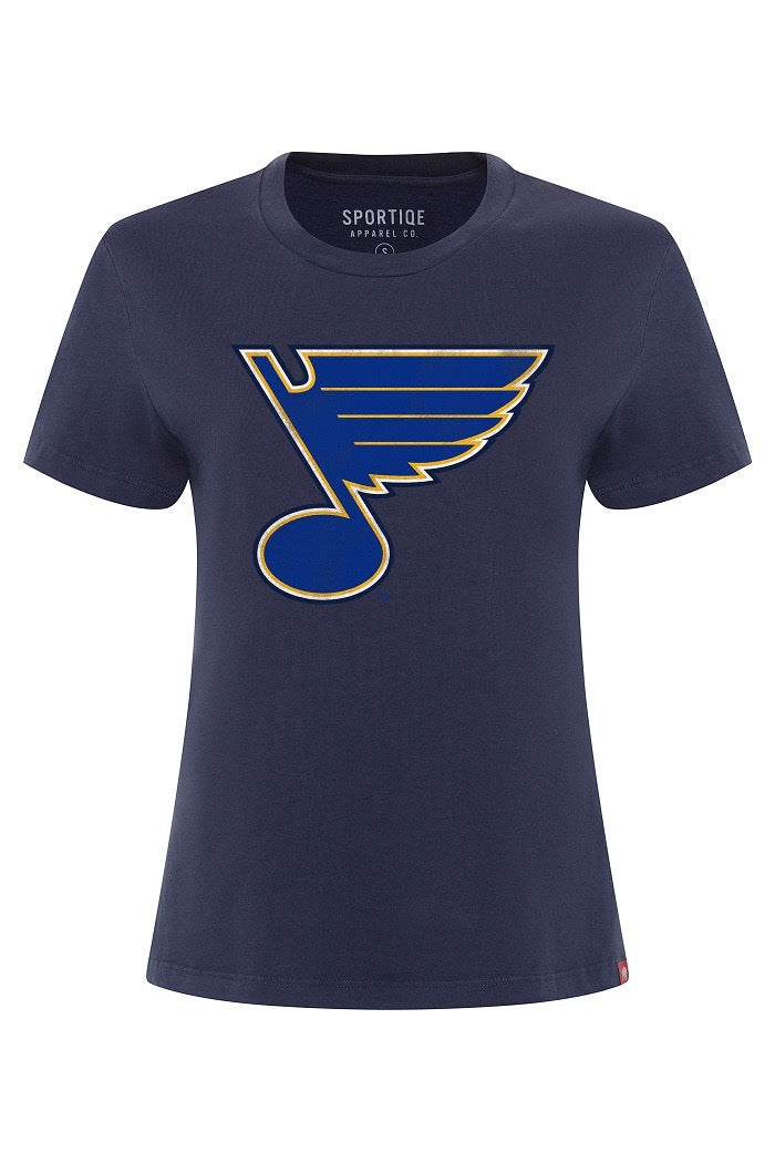 ST. LOUIS BLUES SPORTIQE WOMEN'S NOTE ARCADIA TEE- INDIGO T-shirt Sportiqe   