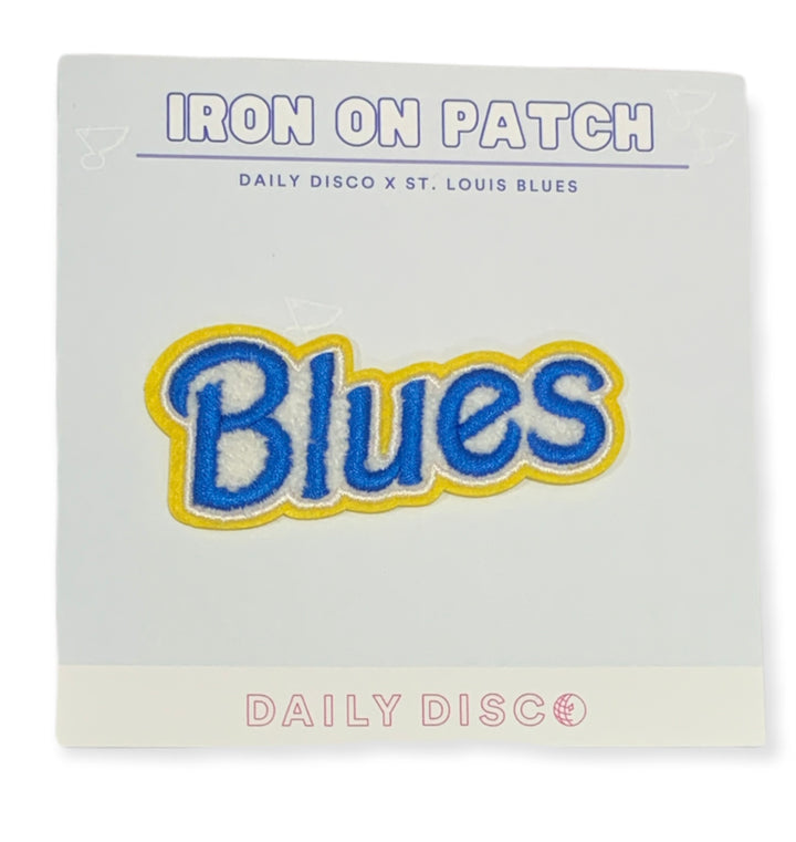 Daily Disco Chenille Blues Script Patch