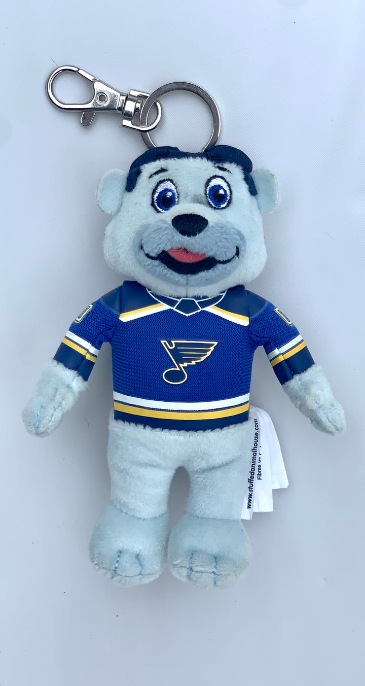 ST. LOUIS BLUES LOUIE #00 5" ZIPPER PULL Novelties Stuffed Animal House   