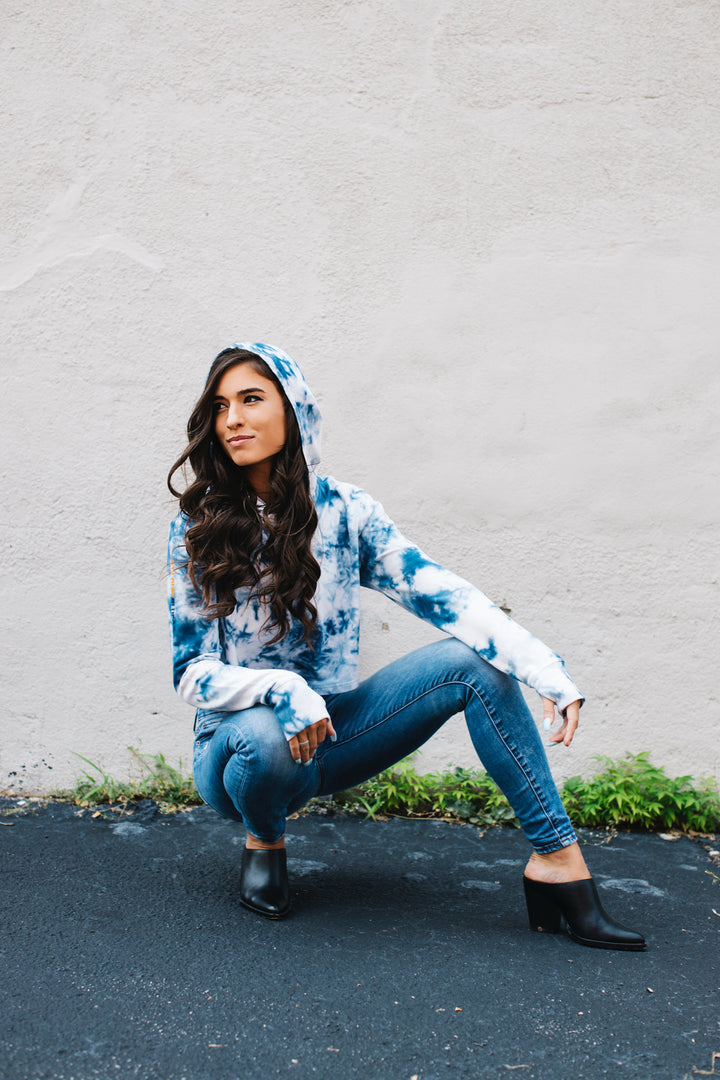Women’s water color tie dye crop Outerwear Lusso   