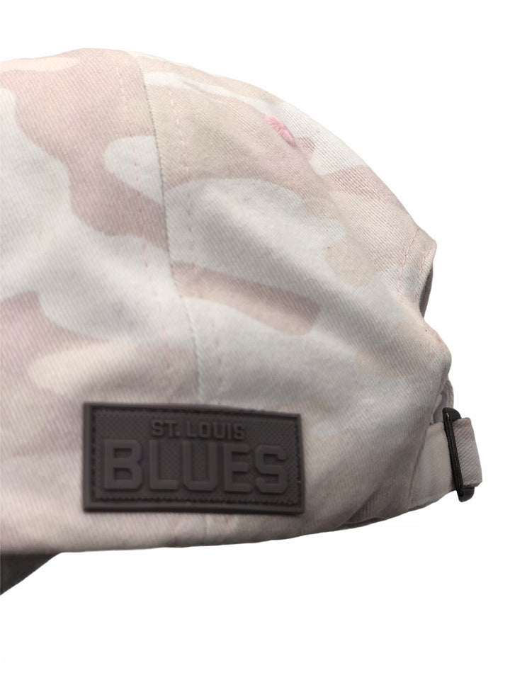 ST. LOUIS BLUES LUSSO STYLE METALLIC NOTE STRAPBACK HAT - PINK CAMO Hat STL Authentics   