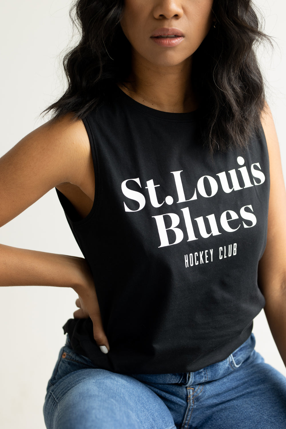 ST. LOUIS BLUES LINE CHANGE MUSCLE TANK- BLACK T-shirt Line Change   