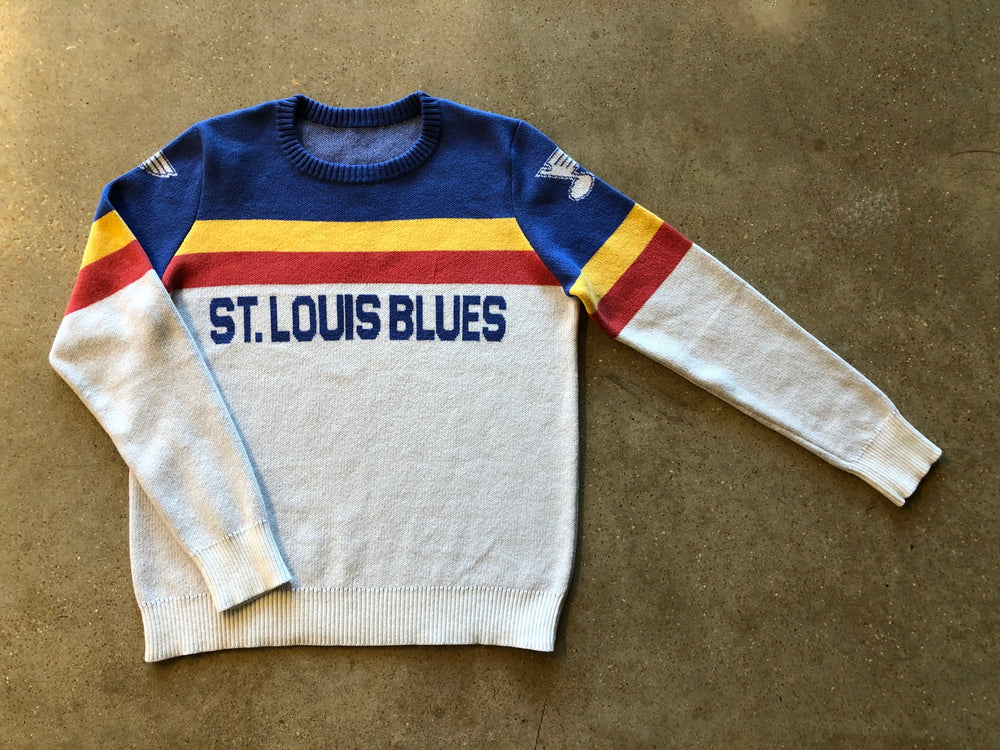 ST. LOUIS BLUES SERIES SIX VINTAGE CREWNECK SWEATER- BLUE – STL Authentics